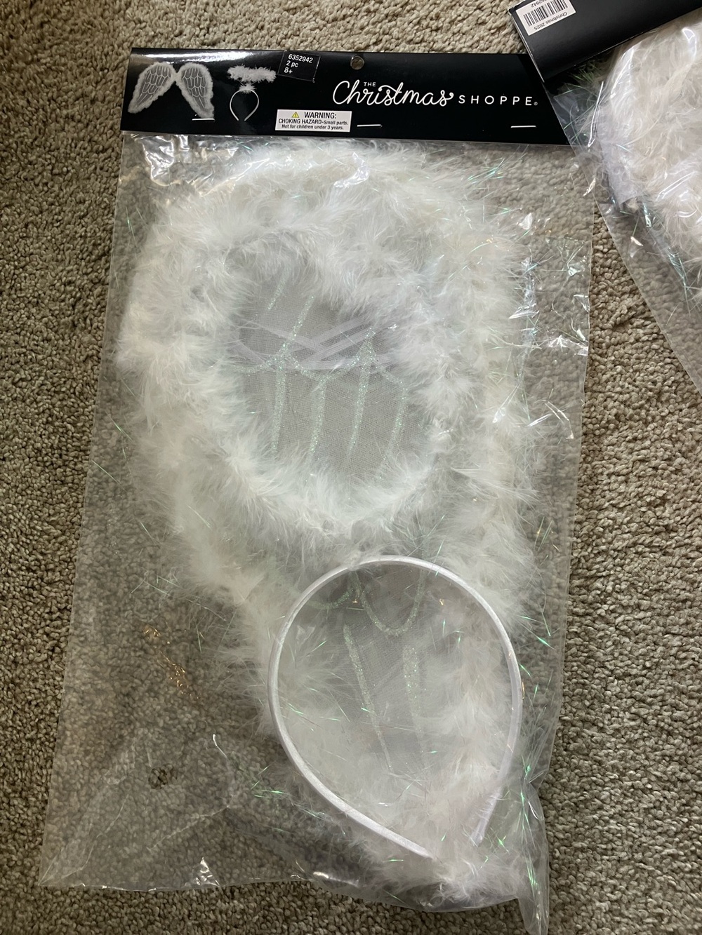 Hobby Lobby White Feather Angel Halo Headband and Wings Kids Costume